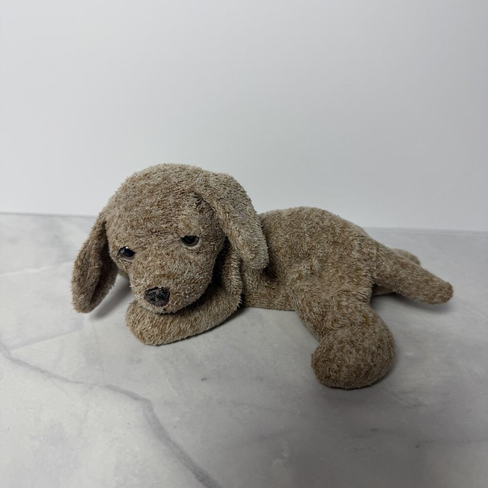 Vintage Russ Luv Pets Browning Puppy Dog Plush 6” Lying Down Beanie